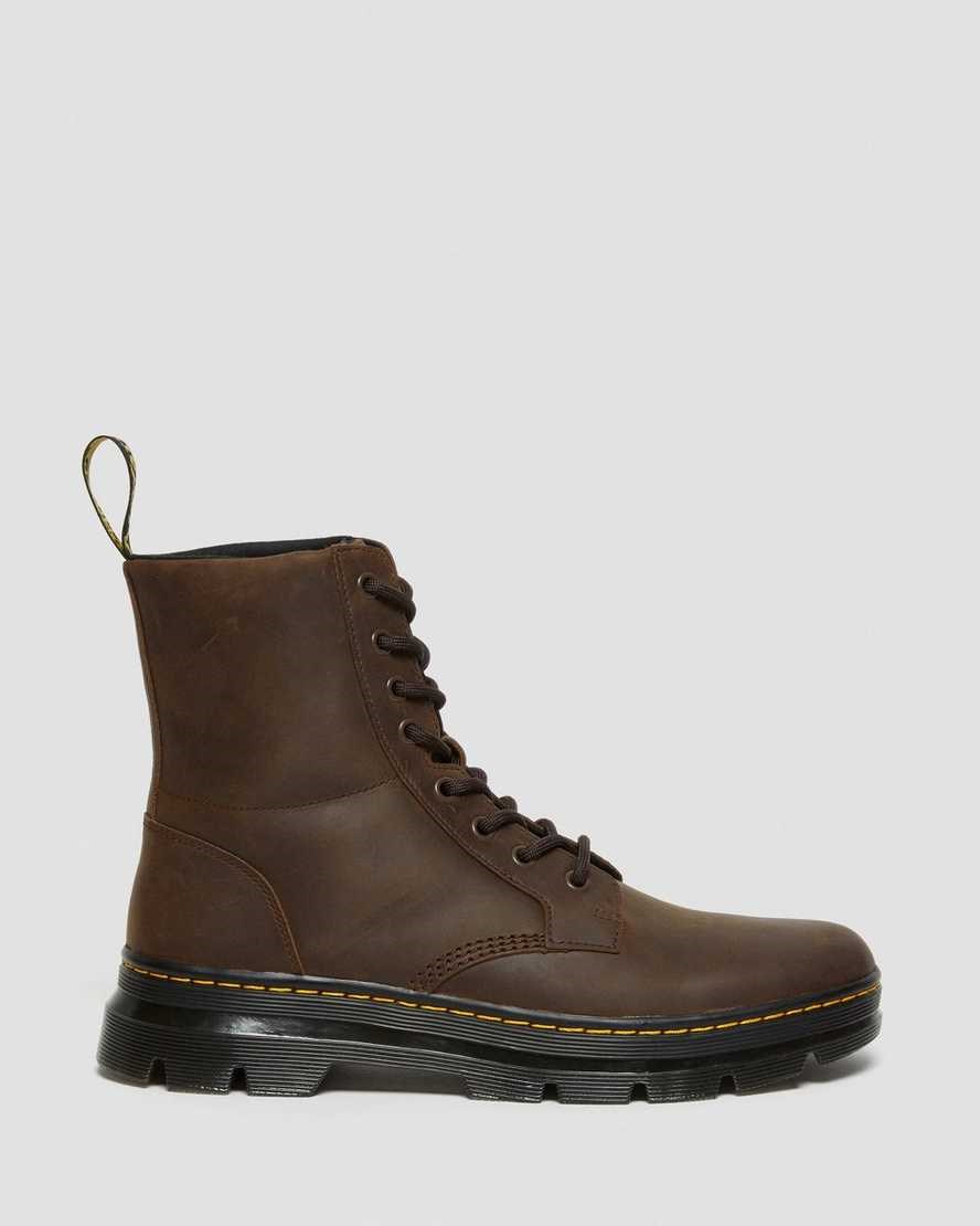 Brown Crazy Horse Leather Women's Dr Martens Combs Crazy Horse Leather Lace Up Boots | JAV-426058