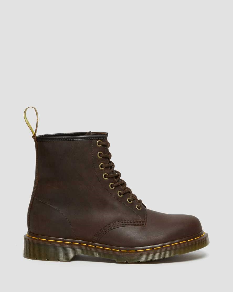 Brown Crazy Horse Leather Women's Dr Martens 1460 Crazy Horse Leather Lace Up Boots | QUC-468052