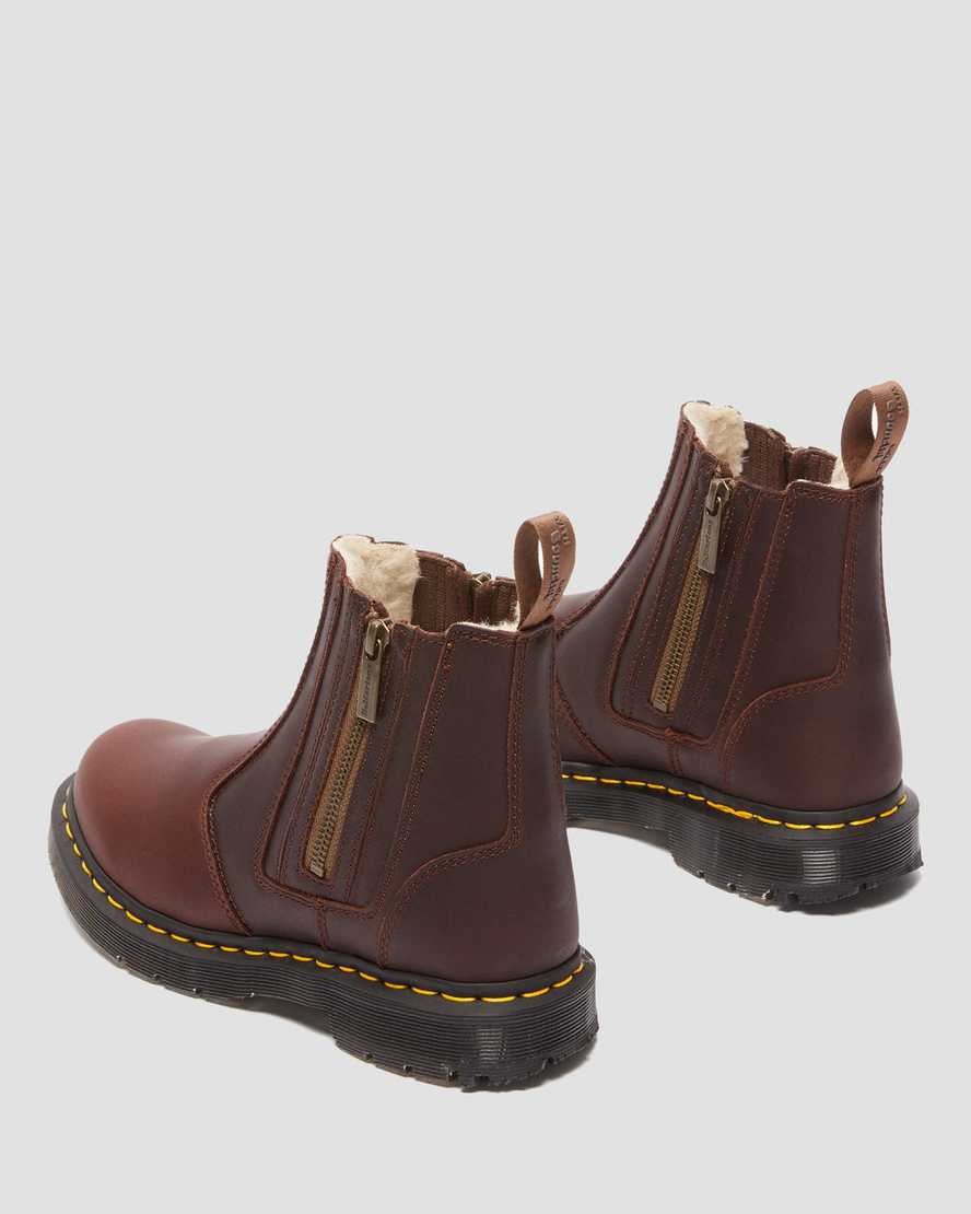 Brown Snowplow Women's Dr Martens 2976 DM's Wintergrip Zip Chelsea Boots | HDU-429067