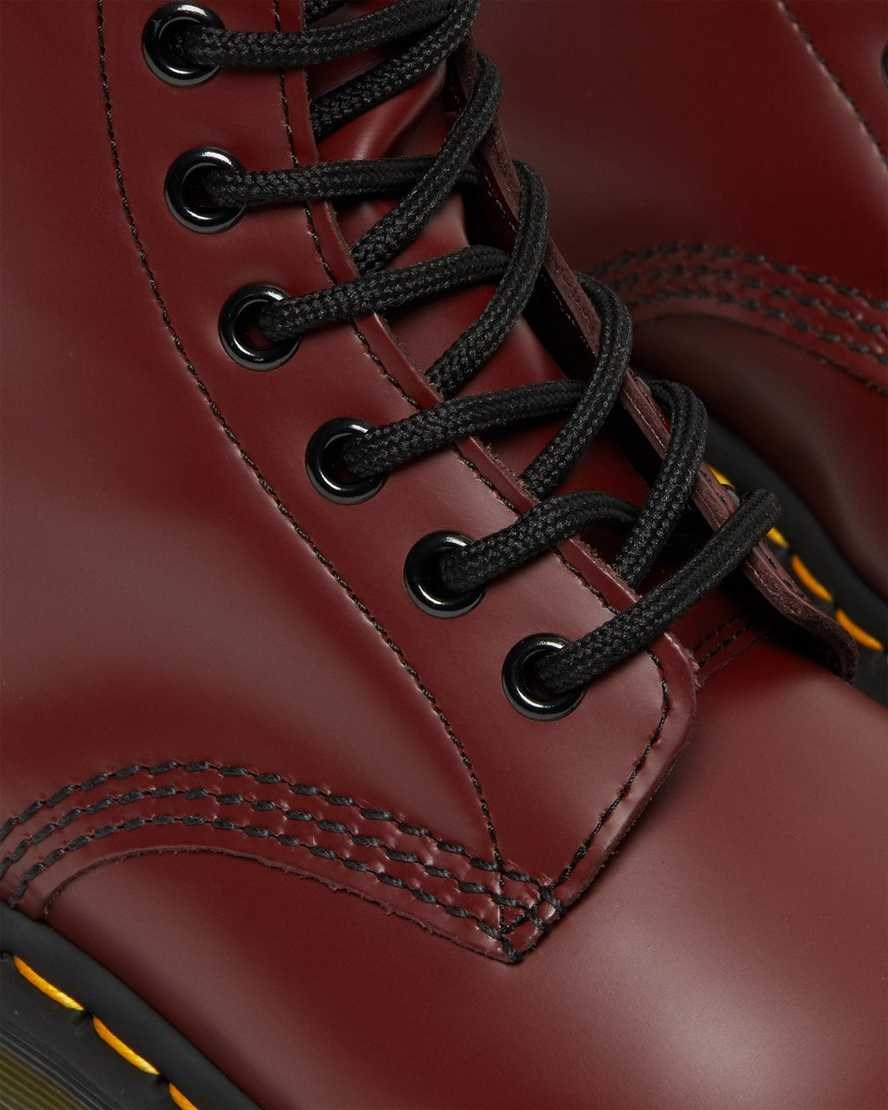 Cherry Red Smooth Leather Women's Dr Martens 1460 Smooth Leather Lace Up Boots | XVP-169804