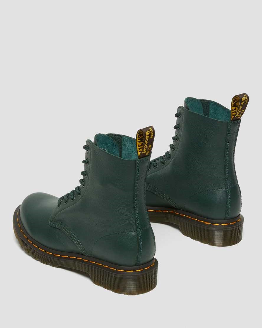 Green Virginia Women's Dr Martens 1460 Pascal Virginia Leather Lace Up Boots | JBE-438591