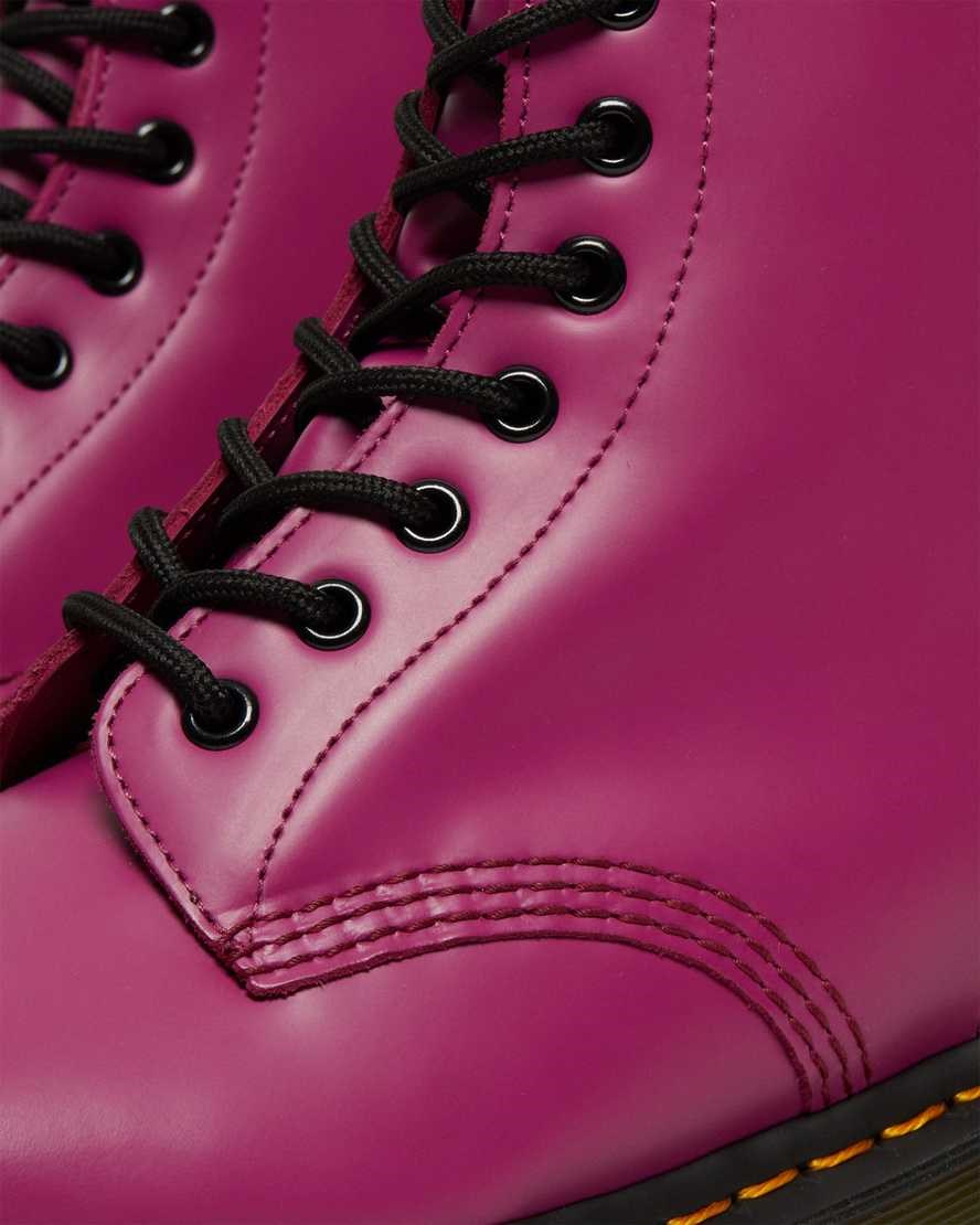 Pink Smooth Leather Women's Dr Martens 1460 Smooth Leather Lace Up Boots | KQC-457093