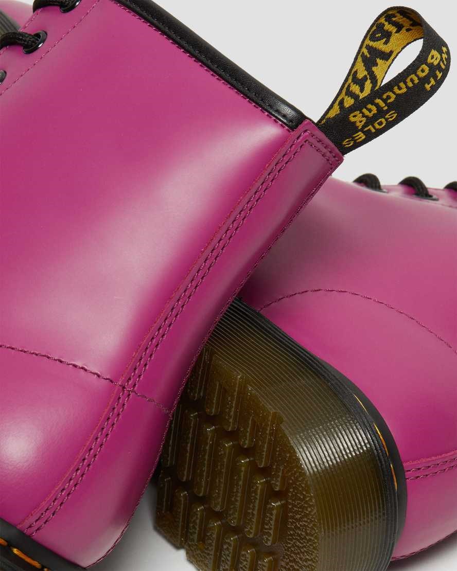 Pink Smooth Leather Women's Dr Martens 1460 Smooth Leather Lace Up Boots | KQC-457093