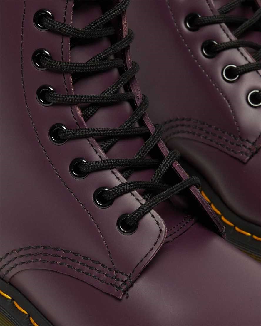 Purple Smooth Leather Women's Dr Martens 1460 Smooth Leather Lace Up Boots | BPQ-273594