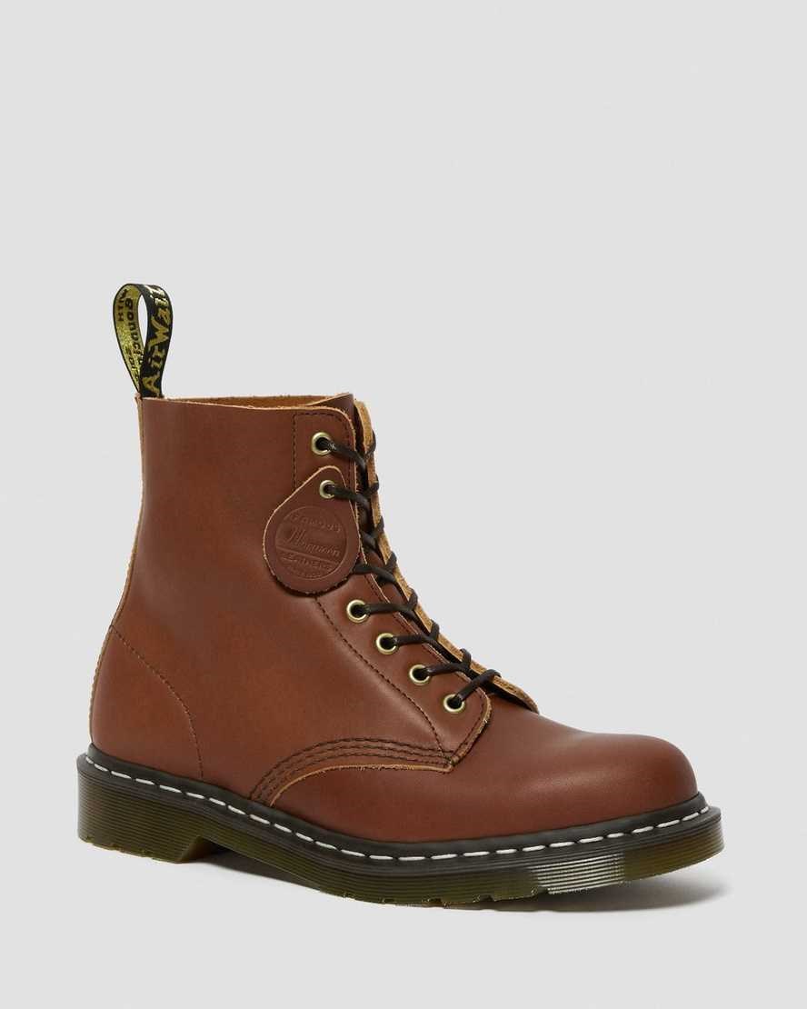 Tan Essex Veg Tan Women's Dr Martens 1460 Veg Tan Leather Lace Up Boots | MFK-615048