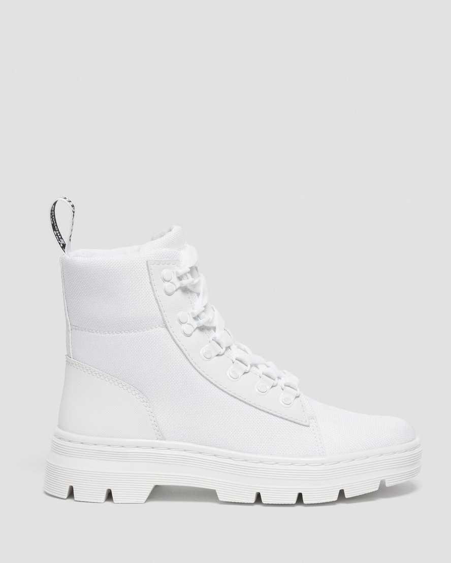 White Ajax Women's Dr Martens Combs Poly Lace Up Boots | JKM-578943