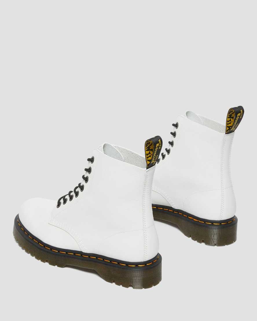 White Pisa Women's Dr Martens 1460 Pascal Bex Pisa Leather Lace Up Boots | KYL-698741