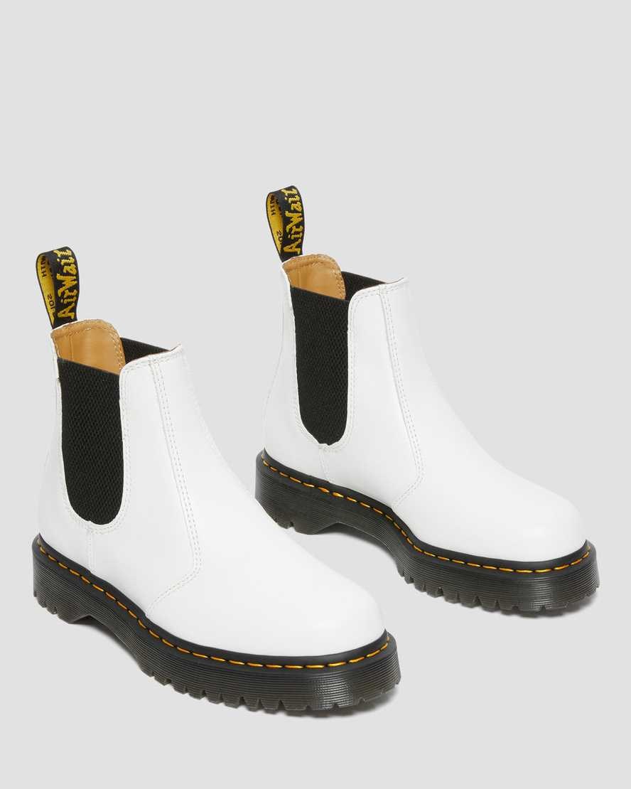 White Smooth Leather Women's Dr Martens 2976 Bex Smooth Leather Chelsea Boots | MJX-579184