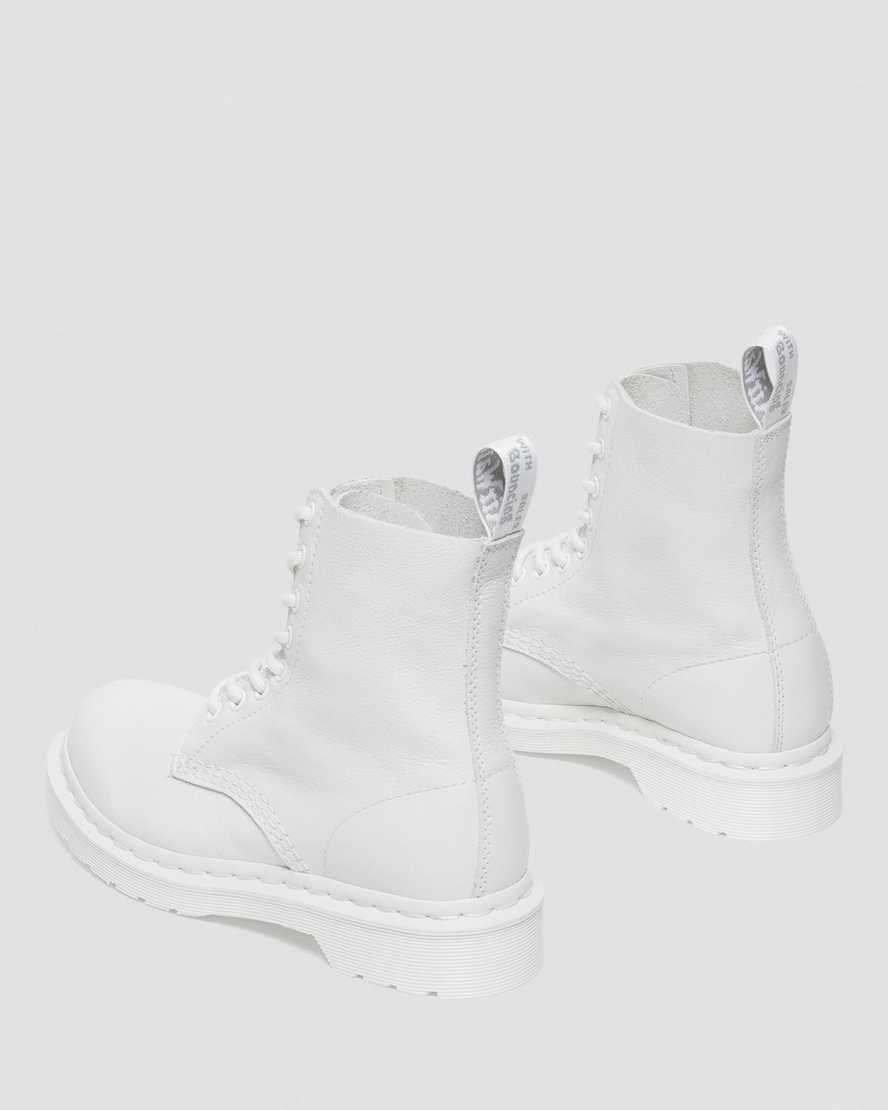 White Virginia Women's Dr Martens 1460 Pascal Mono Lace Up Boots | CNR-169580