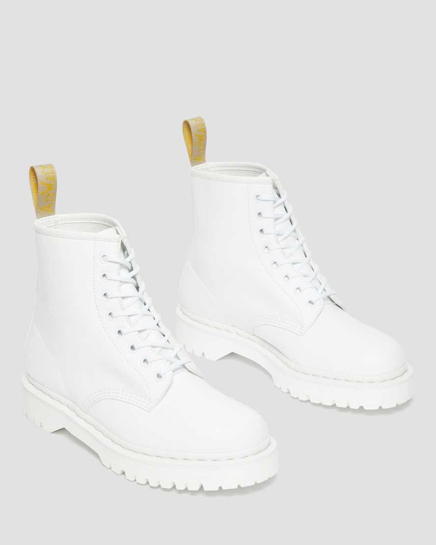 White Women's Dr Martens Vegan 1460 Bex Kemble Mono Lace Up Boots | URHFSZX-40