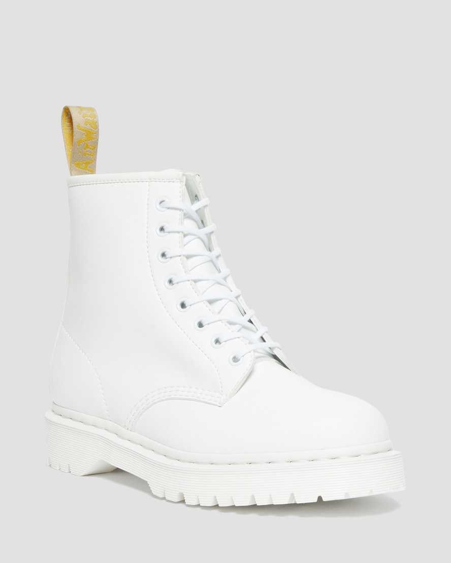 White Women's Dr Martens Vegan 1460 Bex Kemble Mono Lace Up Boots | URHFSZX-40